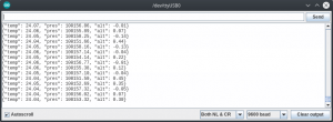 Example JSON Output on Arduino