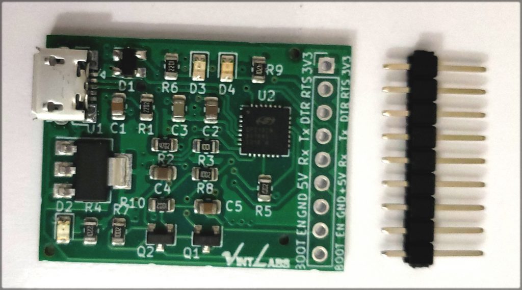 VintLabs CP2102N USB UART/Programmer, 3.3V Power Supply for ESP32